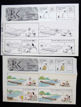 B.  C.  Sunday Comic Strip By Johnny Hart With Color Guide 12/15/91