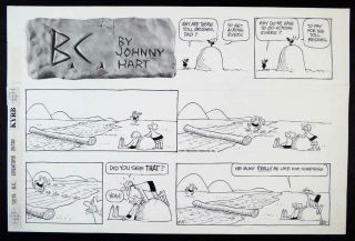 B.  C.  SUNDAY COMIC STRIP BY JOHNNY HART WITH COLOR GUIDE 12/15/91 2