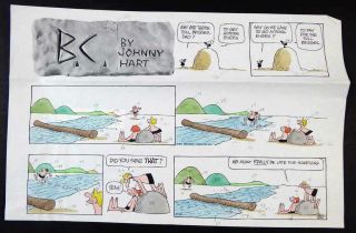B.  C.  SUNDAY COMIC STRIP BY JOHNNY HART WITH COLOR GUIDE 12/15/91 3