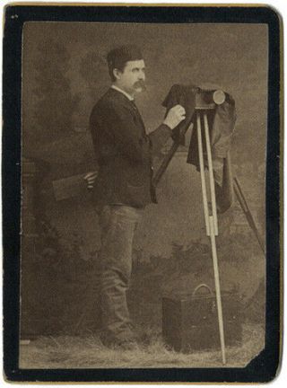 1880s Photographer W/ Camera On Tripod Occupational