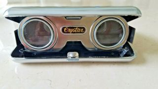 Vintage Crystar Lens Folding Opera Glasses/binoculars 25x