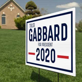 Gabbard 2020 Yard Sign 12 " X18 " D/s And H - Frame.  Printed W/gloss Uv Ink
