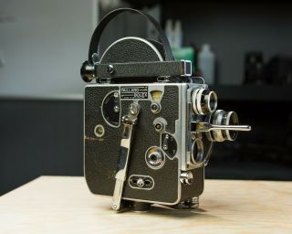 Paillard Bolex H16 Vintage 16mm Film Camera W/ Yvar 15mm & Pizar 25mm 1.  5 Lens