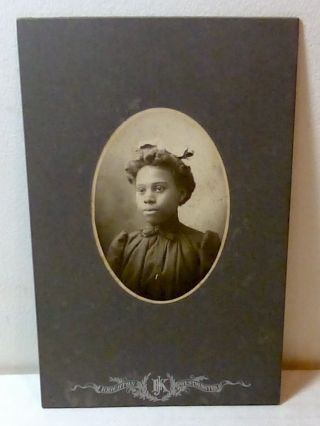 Pretty,  Young Black Girl,  Cabinet Card Photo,  C.  1900,  Westminster,  England