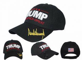 45th President Trump Hat/,  Keep America Great 2020,  Embroidery American Flag
