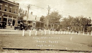 1920s Photo Negative Car Truck Dallas Texas Coca Cola Store Sells Floto Circus