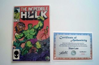 Incredible Hulk 314 Signed By Stan Lee W/coa Byrne Cover Doc Samson 1