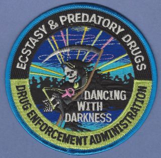 Dea Drug Enforcement Administration Ecstacy & Predatory Drugs Unit Patch