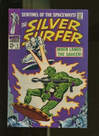 Silver Surfer 2 Vf 8.  0 (1968 Marvel) 1 Bk 1st Brotherhood Of Badoon Stan Lee