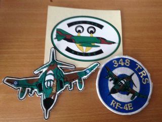 R F - 4 Phantom Hellenic Air Force 348 Trs Combo Patches Sticker