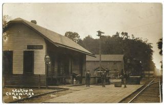 Rppc Real Photo Postcard Railroad Station Conowingo,  Md.  Cecil County