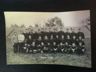 1913 University Of Illinois Football Team Real Photo Postcard Rppc