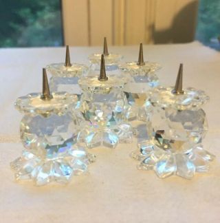 Swarovski Silver Crystal Mini Pineapple Candle Holders