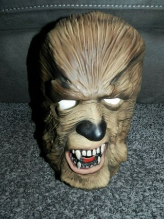 Vintage 1976 Don Post Studios Werewolf Thick Halloween Mask Horror