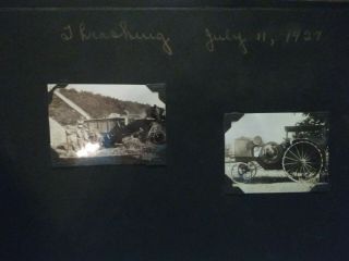 Early 1927 Threshing,  Case,  Black And White Photos In Scrapbook Page.  Ohio