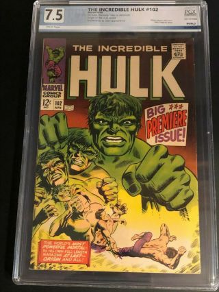 The Incredible Hulk 102,  Pgx (not Cgc) 7.  5 (vf -),  Origin Retold