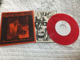 Rare Iron Maiden Massacre At The Music Machine No149/250 Red Vinyl Promo Inner