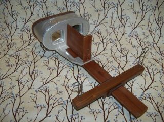 Restored Stereoscope 3d Card Viewer Underwood & Underwood With 4 Sample Cards