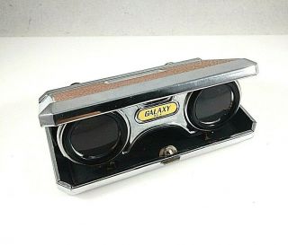 Vintage Galaxy 2.  5x Folding Binoculars / Opera / Field Glasses Made Japan