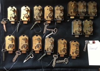 Herring - Hall - Marvin Vintage Model 11 Set Of Safe Deposit Locks