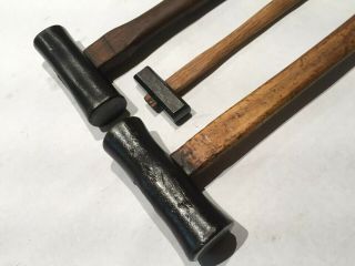 Set Of 3　japanese Hammer　vintage　blacksmith Hand Forged Tool　wood Chisel & Plane