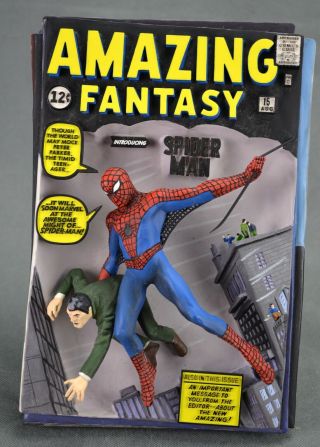 1962 Fantasy 15 Spider Man Marvel Comics 3d Cover Sculpture Ltd Ed 194