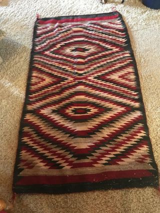 Pristine Navajo Trading Post Vintage Rug / Tapestry,  Exceptional Fine Weave,  Nr