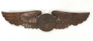 Us Air Force Enlisted Aircrew Large Wood Wing Plaque