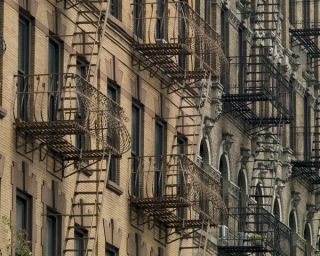 11x14 Print: Fire Escapes On Brownstone,  York,  York,  2007