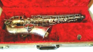 Vintage Harwood Professional Low Pitch Alto Sax Stencil In Silver,  Serial 47866
