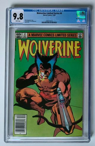 Wolverine 4 | Cgc 9.  8 | Mini - Series | White Pages | Frank Miller Art/cover