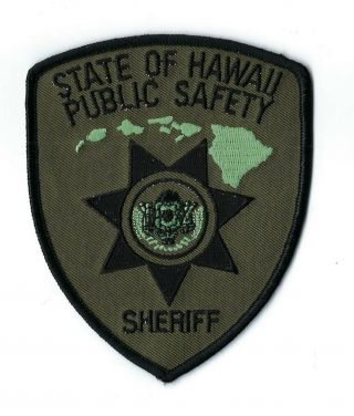 State Of Hawaii Public Safety Sheriff Subdued Swat Patch -