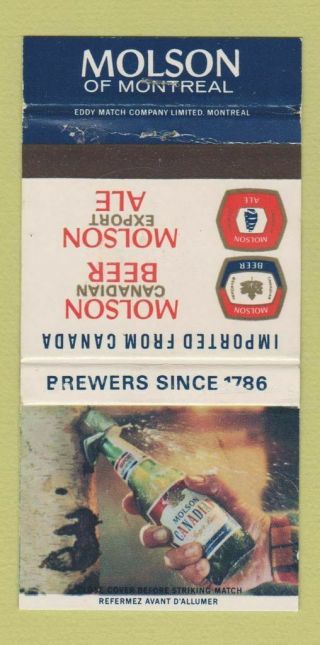 Matchbook Cover - Molson Beer Canada Montreal Qc 30 Strike