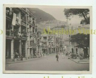 Old Hongkong Photograph Queens Road East Hong Kong Vintage C.  1930