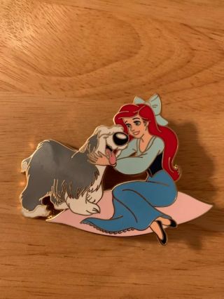 Disney Wdi D23 Heroines Dogs Little Mermaid Ariel And Max Jumbo Pin Le250