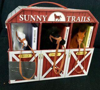 Sunny Trail Horses And Stable Set With Books By Kathryn Cristensen