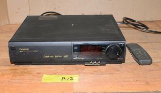 Panasonic Ag - 1980 Vhs Editing Video Dvd Transfer Machine Remote Vintage