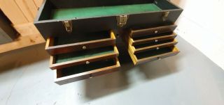 Vintage Gerstner leatherette model 52 machinists chest,  11 drawer 3