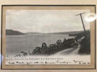 Collage of Keuka Lake postcards,  Glenn Curtiss wing plane 2