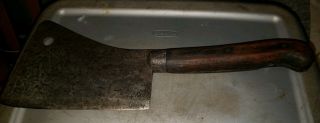 Antique Foster Bros.  Trade Mark Arrow 8 Meat Cleaver Hog Splitter Butcher Knife
