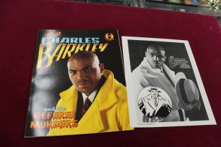 Charles Barkley Autograph Referee Murders Comic Book 32/99 W Stamp Sheet 76ers