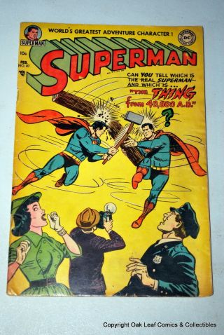 Superman 87 Golden Age Dc Comic Book 1954 Vg - Fine.  Solid Book