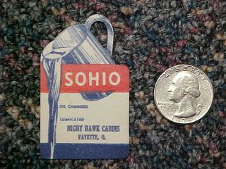 Old Sohio Oil Co Oil Can Service Reminder Change Tag