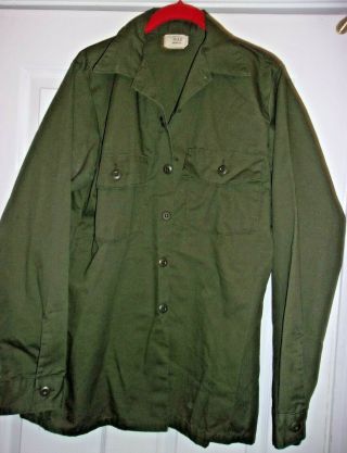 1 Vintage,  Fatigue (utility) Shirt,  U.  S.  Army Issue,  Size,  Medium -