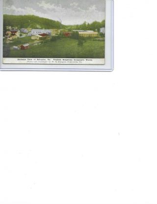 W.  E.  Burgess Postcard /birdseye View Of Schuyler,  Va