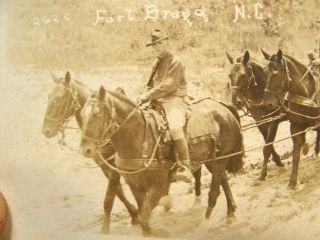 1924 Rppc Cmtc Citizens Military Training Camp Fort Bragg Nc Horse Drawn Wagon