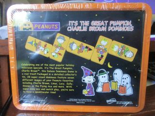 It’s The Great Pumpkin Charlie Brown Dominoes In Metal Lunchbox 3