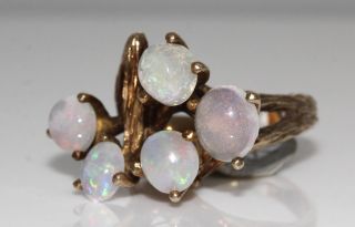 LOVELY VINTAGE 14K YELLOW GOLD RING WITH 3.  00 CT OPAL 9.  8 GRAMS G41 2