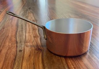Vintage French Copper Sauce Pan Made In France 4 3/4” Diameter