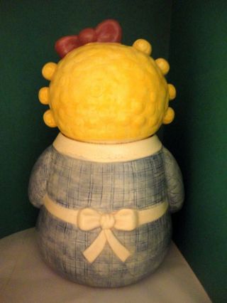 Large Treasure Craft USA Rag Doll Cookie Jar Sugar Signed 3